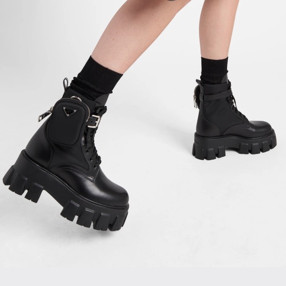 Monolith leather and Re-Nylon boots with pouch - Picture 5 of 10